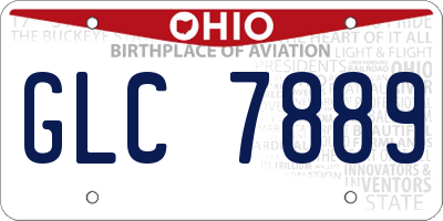 OH license plate GLC7889