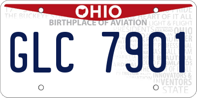 OH license plate GLC7901