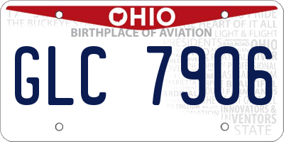 OH license plate GLC7906