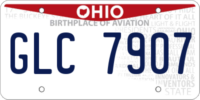 OH license plate GLC7907