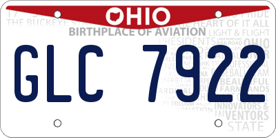 OH license plate GLC7922