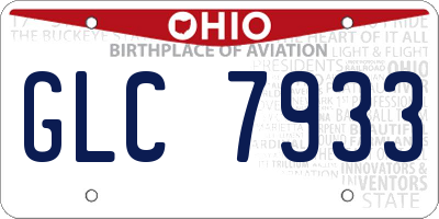 OH license plate GLC7933