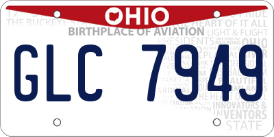 OH license plate GLC7949