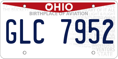 OH license plate GLC7952