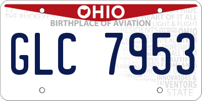 OH license plate GLC7953