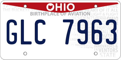 OH license plate GLC7963
