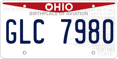 OH license plate GLC7980