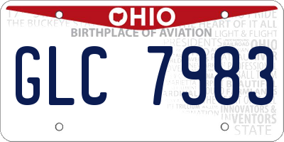 OH license plate GLC7983