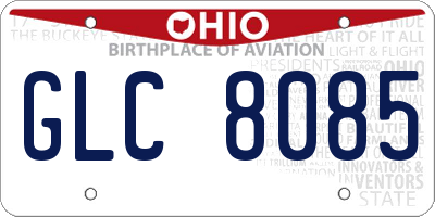 OH license plate GLC8085