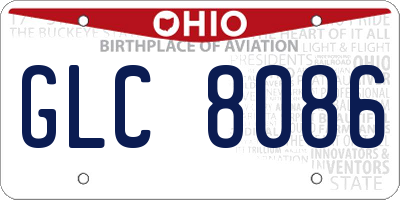 OH license plate GLC8086