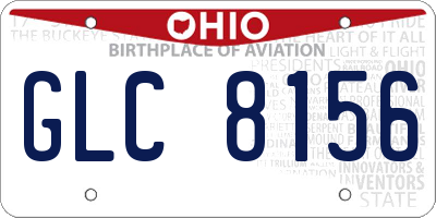 OH license plate GLC8156