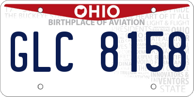 OH license plate GLC8158