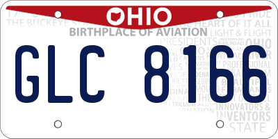 OH license plate GLC8166