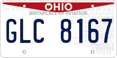 OH license plate GLC8167