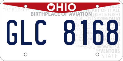 OH license plate GLC8168