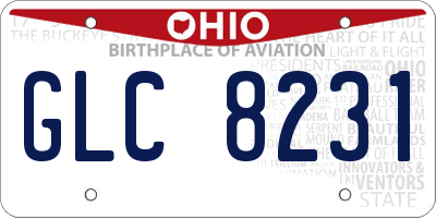 OH license plate GLC8231