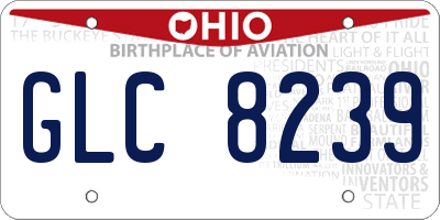 OH license plate GLC8239