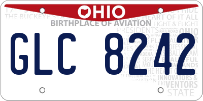OH license plate GLC8242