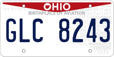 OH license plate GLC8243