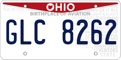 OH license plate GLC8262