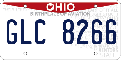 OH license plate GLC8266