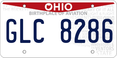 OH license plate GLC8286