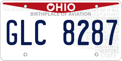 OH license plate GLC8287