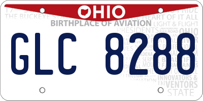 OH license plate GLC8288