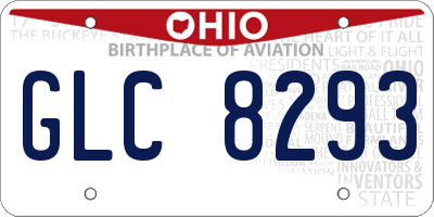 OH license plate GLC8293