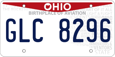 OH license plate GLC8296
