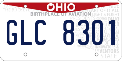 OH license plate GLC8301