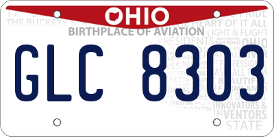OH license plate GLC8303