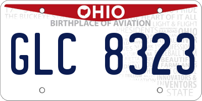 OH license plate GLC8323