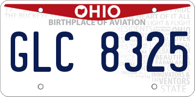 OH license plate GLC8325