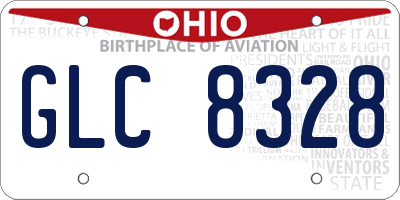 OH license plate GLC8328