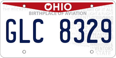 OH license plate GLC8329
