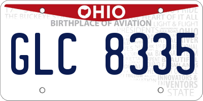 OH license plate GLC8335