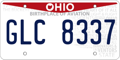 OH license plate GLC8337