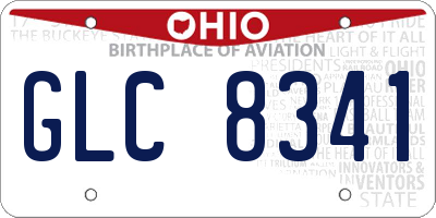 OH license plate GLC8341
