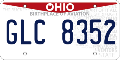 OH license plate GLC8352