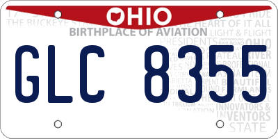 OH license plate GLC8355