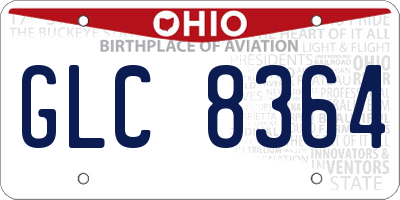 OH license plate GLC8364