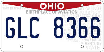 OH license plate GLC8366