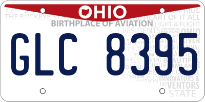 OH license plate GLC8395
