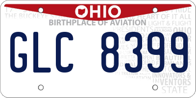 OH license plate GLC8399