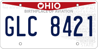 OH license plate GLC8421