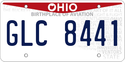 OH license plate GLC8441