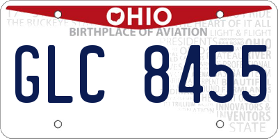 OH license plate GLC8455