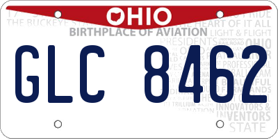 OH license plate GLC8462