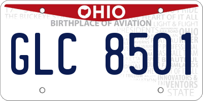 OH license plate GLC8501